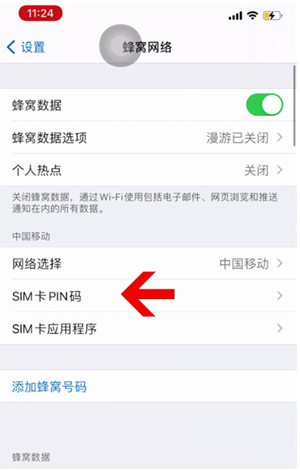 固镇苹果14维修网分享如何给iPhone14的SIM卡设置密码 