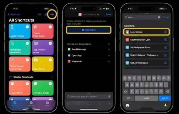 固镇苹果14锁屏维修店分享iPhone14升级iOS16.4后如何创建锁屏快捷方式 